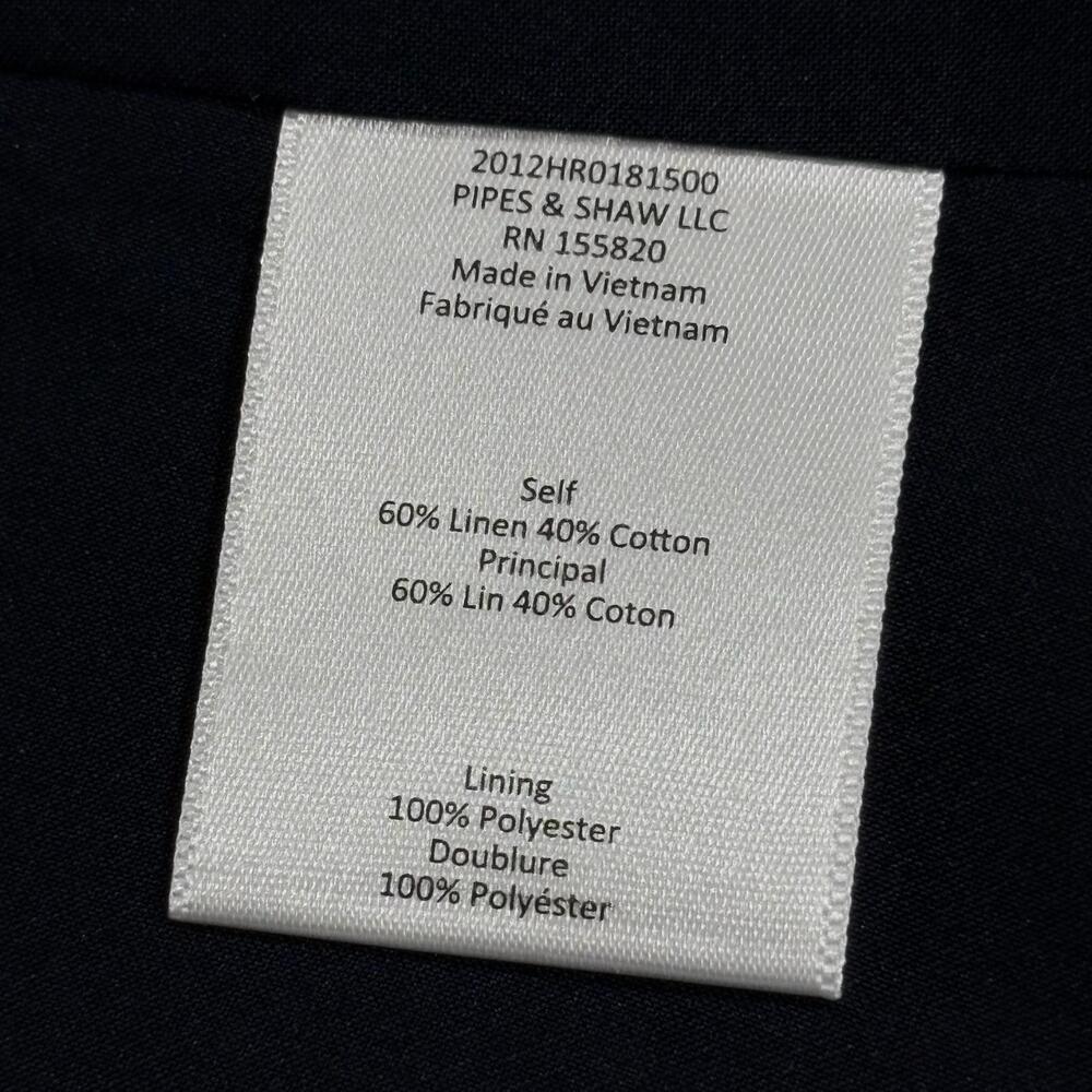 Veronica Beard Blazer Womens 8 Blue Farley Dickey Jacket Herringbone Linen - Picture 8 of 16